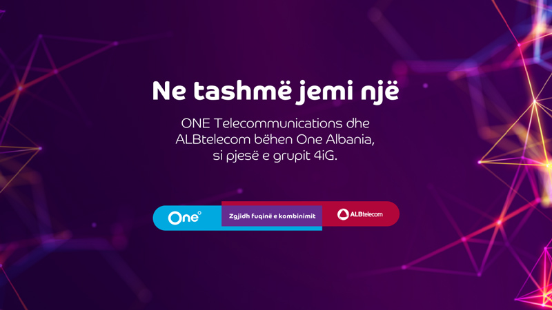 Bashkimi i madh vazhdon – ONE Telecommunications dhe ALBtelecom bashkohen ligjërisht për t’u bërë ONE Albania